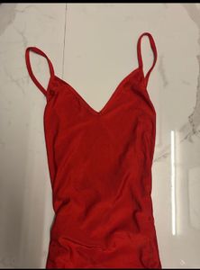 Red Maxi Slip Dress