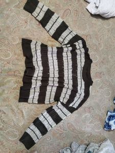 Striped Knit Pullover Sweater