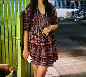 Floral Print Mini Dress