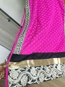 Fuschia Pink Suit With Dupatta And Chudidaar