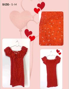Red Floral Mini Dress