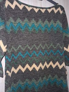 Chevron Knit Mini Dress