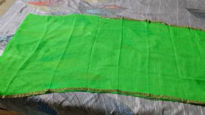 New Parrot Green Sari With Unstitched Blouse