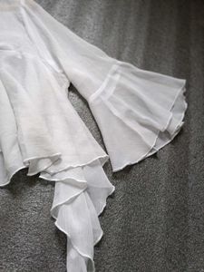 White Ruffle Shrug/Shirt