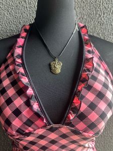 Pink Plaid Halter Top