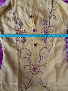 Elegant Yellow Embroidered Kurta Set