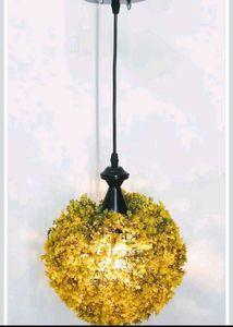 LuxuriousYellow & White Floral Light Lamp Ball