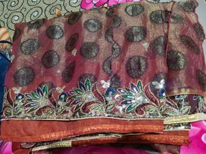 Shimmer Chocolate Saree