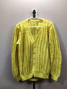 vintage yellow stripped sweater full sleeves