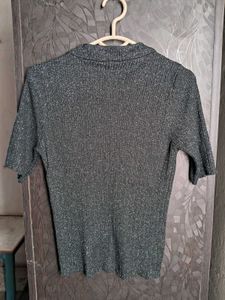 Sparkly Green Knit Top