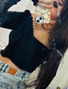 Off Shoulder Black Top