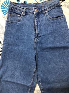 Blue Straight Fit Mom Jeans