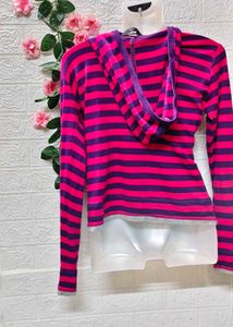 🎁Buy Two Get One Item Free🎁Striped Hoodie Top