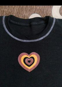 Black T-shirt with Heart