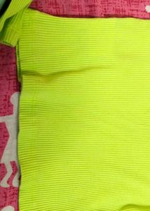 Neon Green Ribbed Long Sleeve