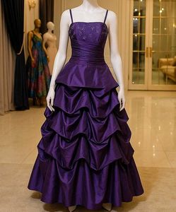 Purple Tiered Formal Gown