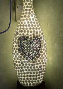 Pearl Vase with Rhinestone Heart