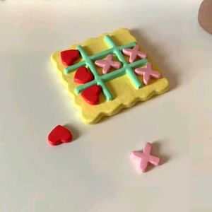 Tic Tac Toe Clay Board ♥️❌