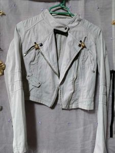 Cropped Moto Jacket