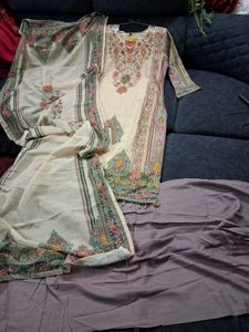 Elegant Floral Print Kurta Set xl