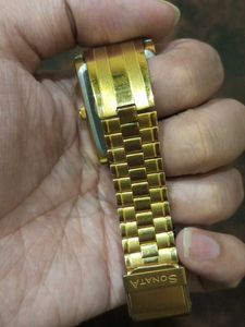 Sonata Gold Watch