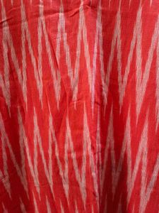 Red IKKAT Printed Kurti