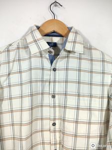 SDW Cream Checks Buttons Down Shirt (Men&#39;s)