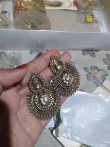 Golden Multi Color Earrings