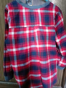 Gray &amp; Plaid Long Sleeve Top