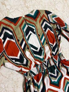 Patterned Midi Dress