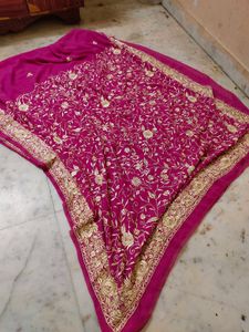 Thread Work Beautiful 😍 Saree Pink 🩷