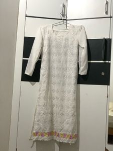 White Patterned Dress