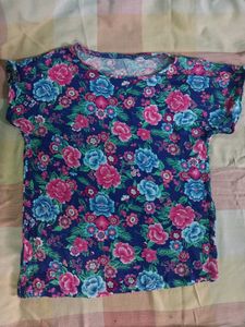Elegant Floral Cotton Top