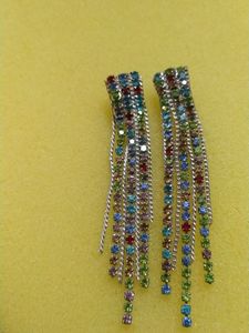 Rhinestone Tassel Earrings