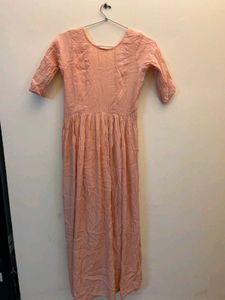 Peach Stiched Anarkali Worn Once