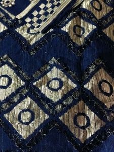 Elegant Blue &amp; Gold dupatta