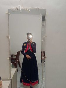 Elegant Navy Blue Anarkali Dress