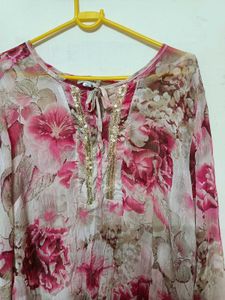 Floral Print Kurta