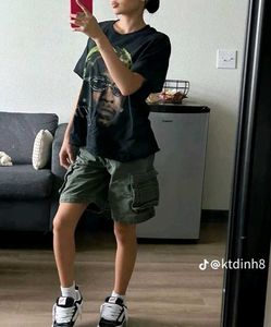 Olive Green Cargo Bermuda Shorts