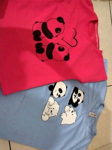 Combo 2 T-shirt Cute Panda Graphic