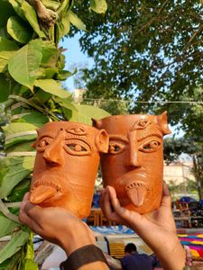 Unique Clay Face Pots