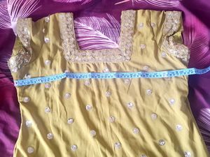 Olive Green Embellished Kurti