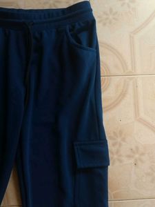 Navy Blue Cargo Sweatpants