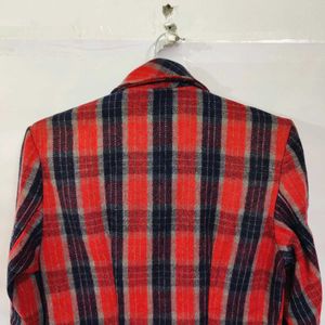 Plaid Korean Unisex Blazer - Chest 34