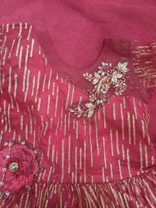 Red Net Frock