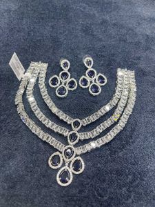 LUXURY QUALITY 3 LINE AMERICAN DIAMOND SET@ANY 1