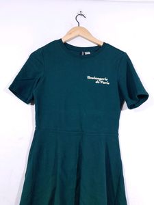 H&amp;M Dark Green Mini Dress(women&#39;s)