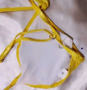 Yellow Shimmer Bikini bra
