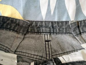 High Waist Charcoal Woman Jeans