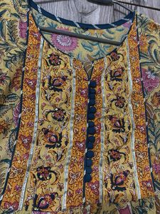 Yellow Anarkali Kurti